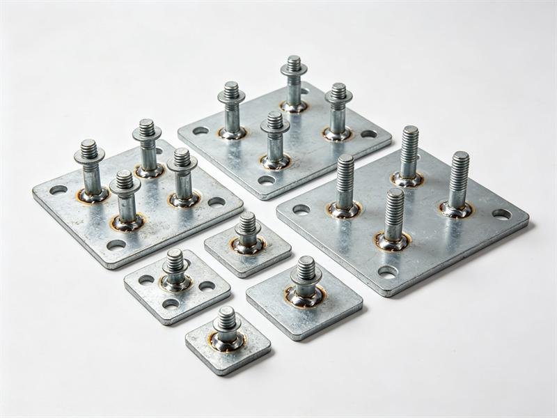 Embedded steel parts for concrete